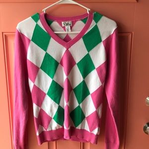 Lilly Pulitzer Pink and Green Long sleeve top.